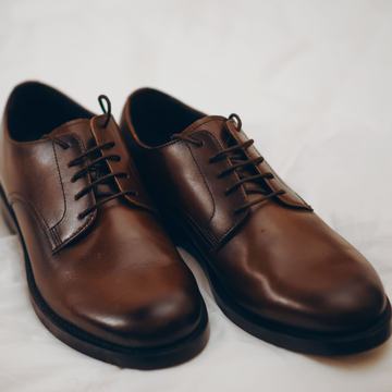 Sample photo, after: clean, polished brown leather shoes